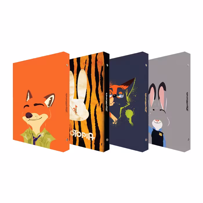 کلاسور 100 برگ پدیده نقش مدل  کالکشن انیمیشن طرح زوتوپیا zootopia مجموعه 4 عددی