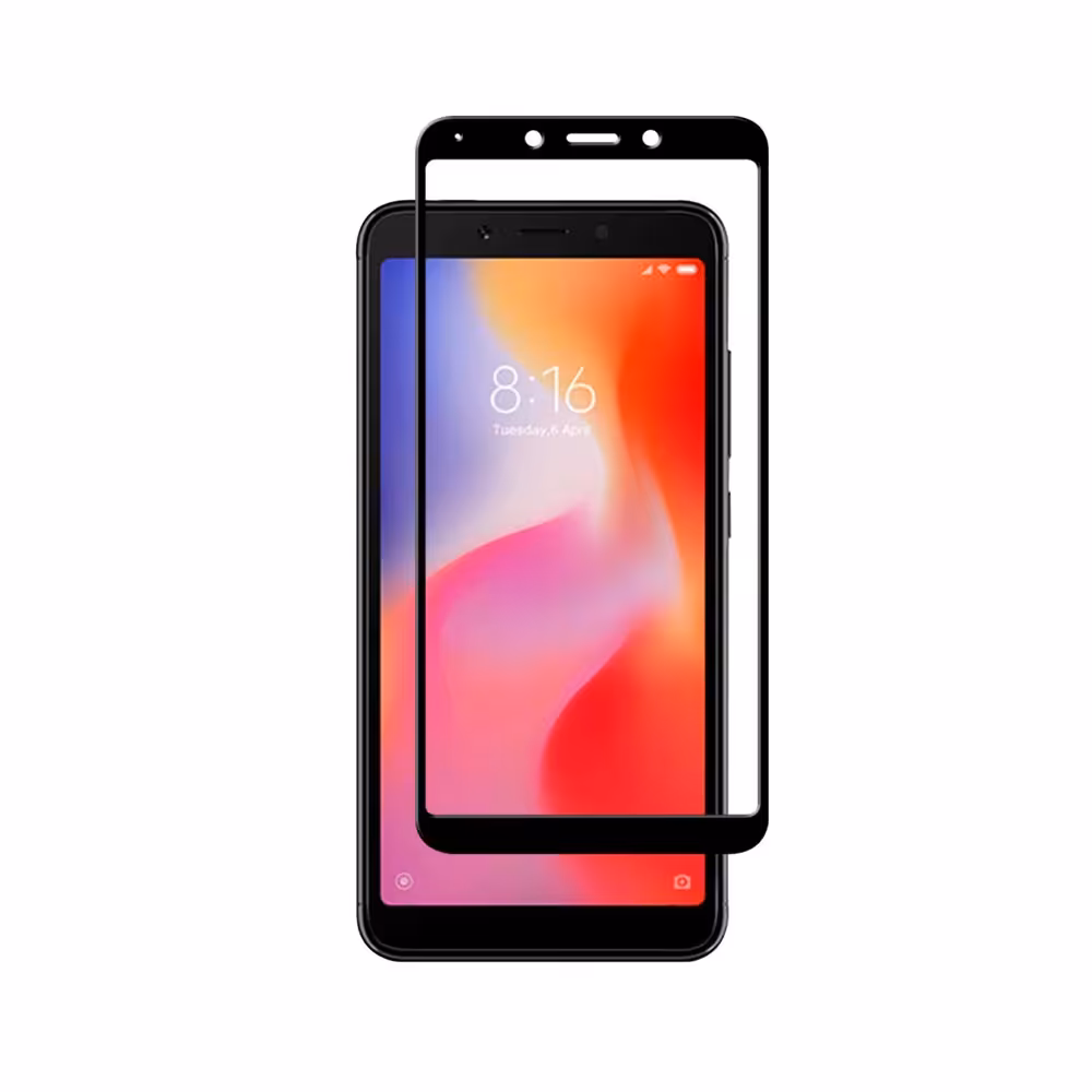 گلس محافظ تمام صفحه گوشی شیائومی Redmi 6 / 6A