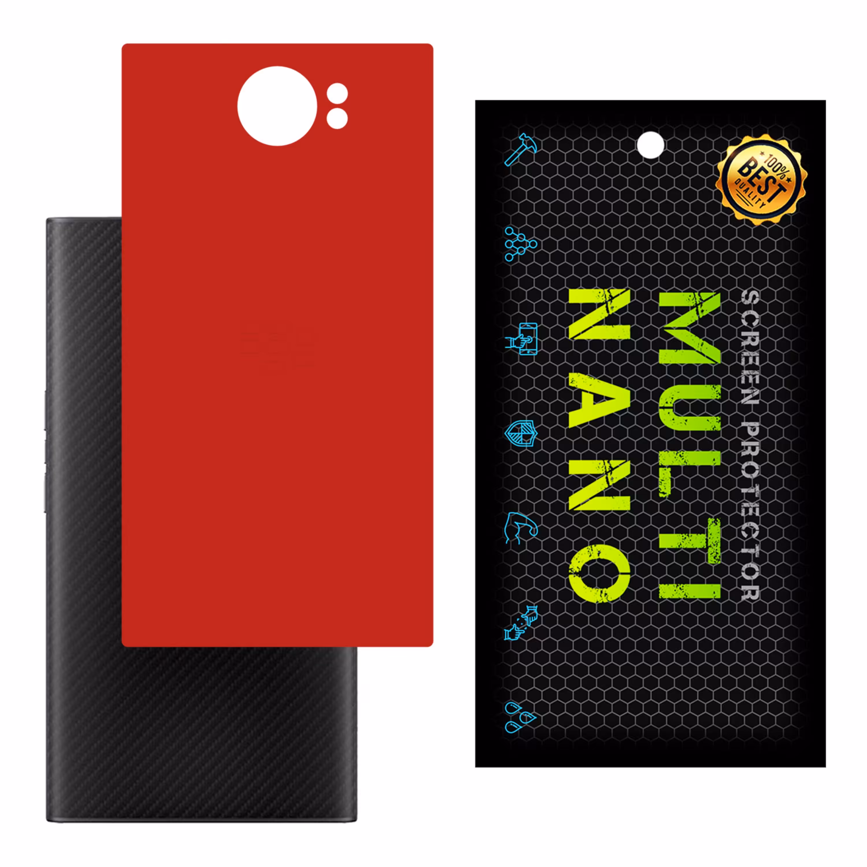 برچسب پوششی MultiNano مدل X-F1M-Red برای پشت موبایل بلک بری Priv