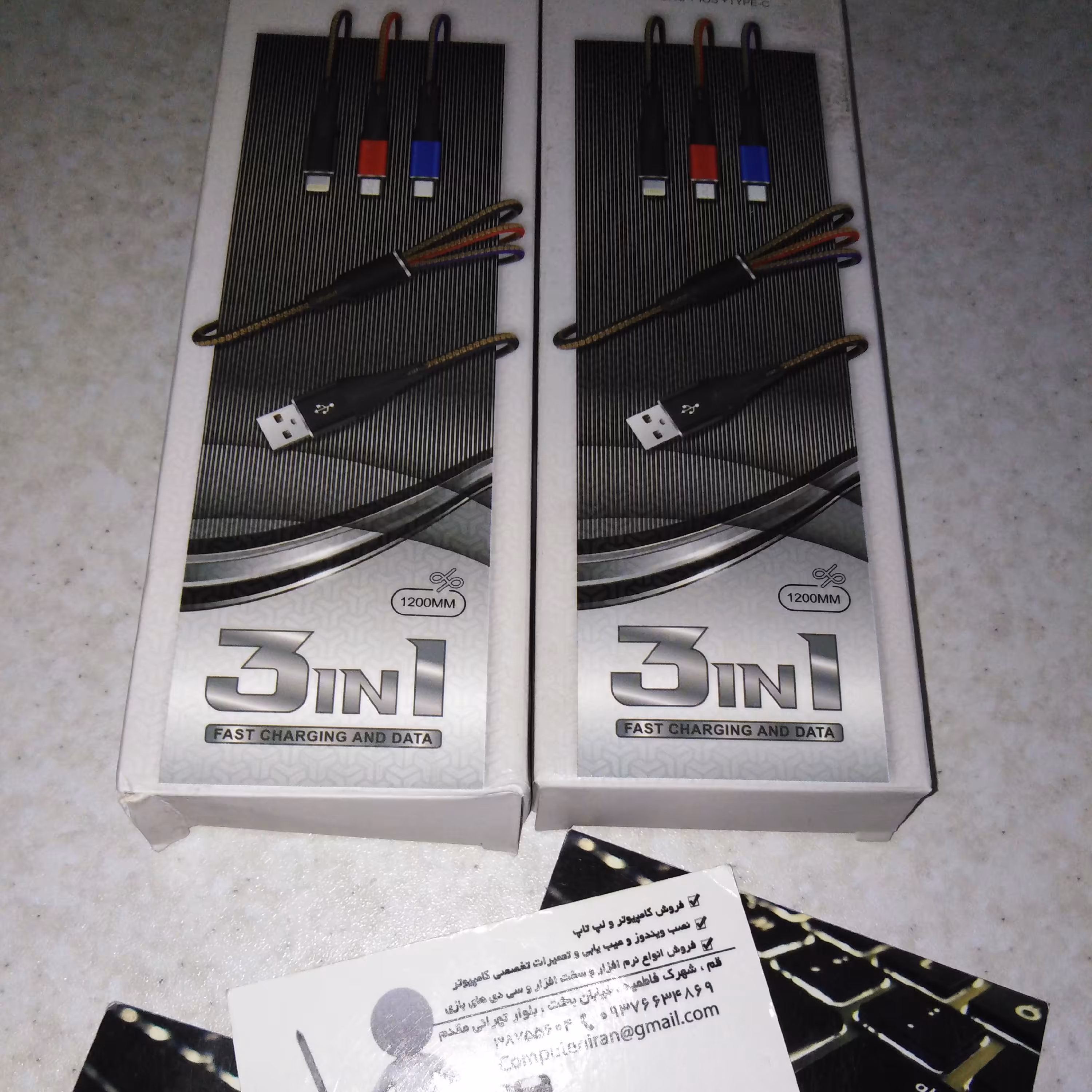 کابل 3سر فست شارژر XS023 2A طول کابل 1.2m