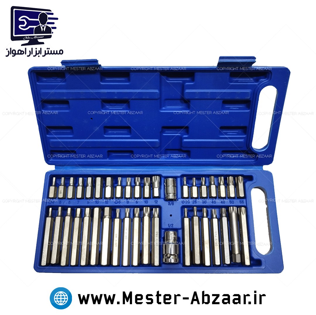 جعبه آچار بیت 40 عددی آلن ستاره شش گوش M ام مستر ابزار مدل 3240 MESTERABZAAR