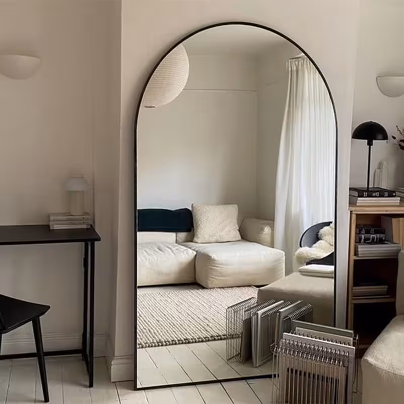 آینه مدل قدی چوبی طرح ماندگار کد w-180-100