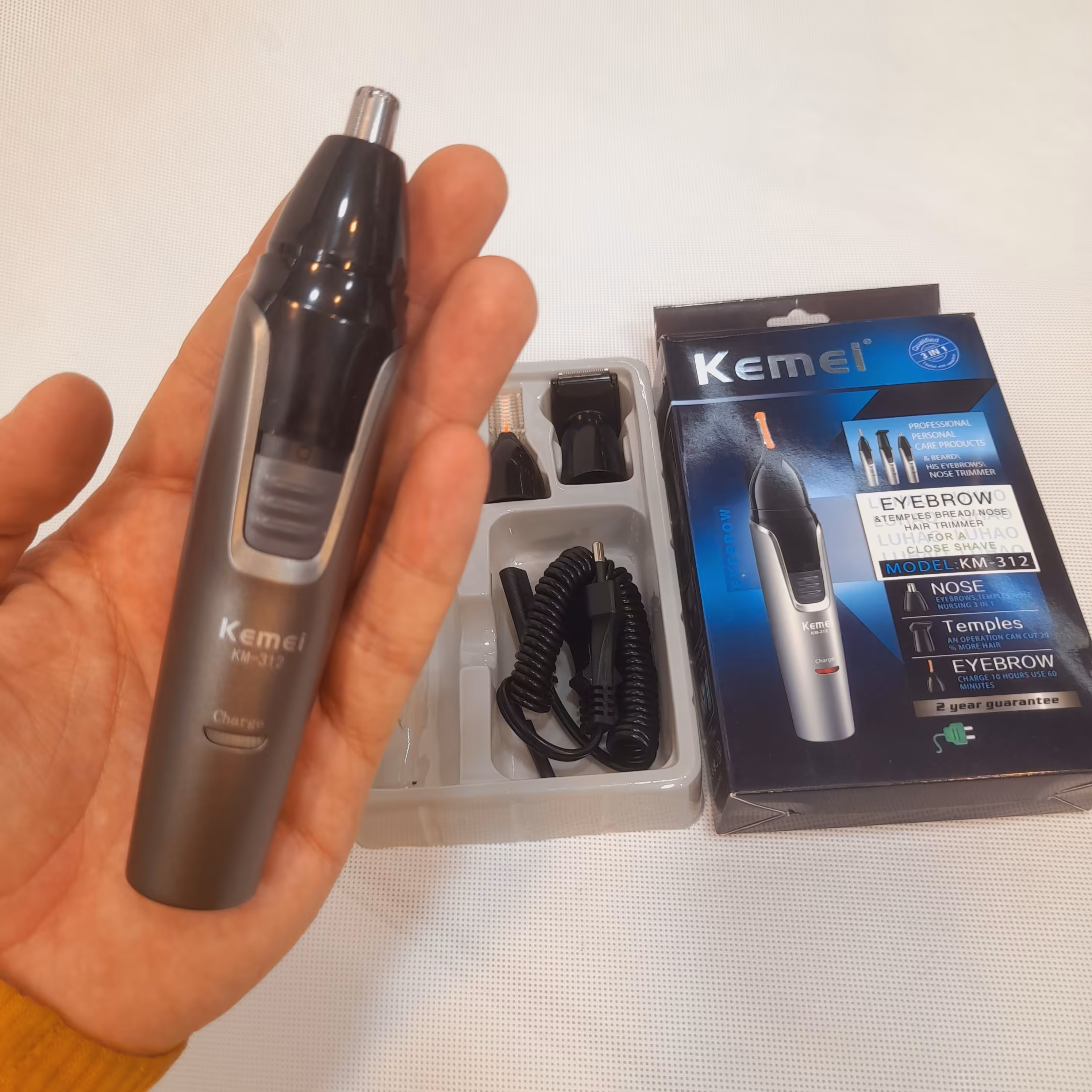 موزن گوش و بینی کیمی 312 شارژی 3 سر یک سال گارانتی