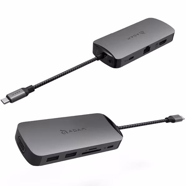 هاب ADAM ELEMENTS آدام اِلمِنتس مدل CASA HUB X USB-C 3.1 10 port Hub خاکستری - Hiapple.ir