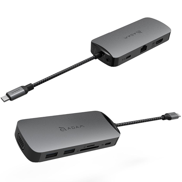 هاب ADAM ELEMENTS آدام اِلمِنتس مدل CASA HUB X USB-C 3.1 10 port Hub خاکستری - Hiapple.ir