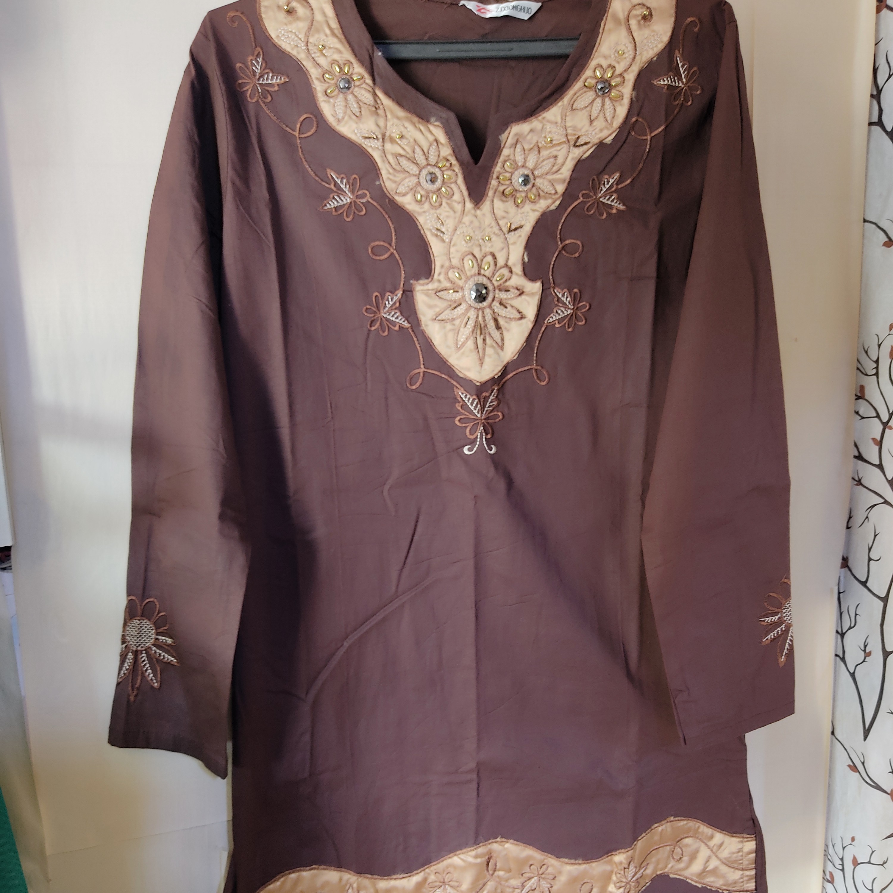 مانتو جلوبسته کتان کاغذی