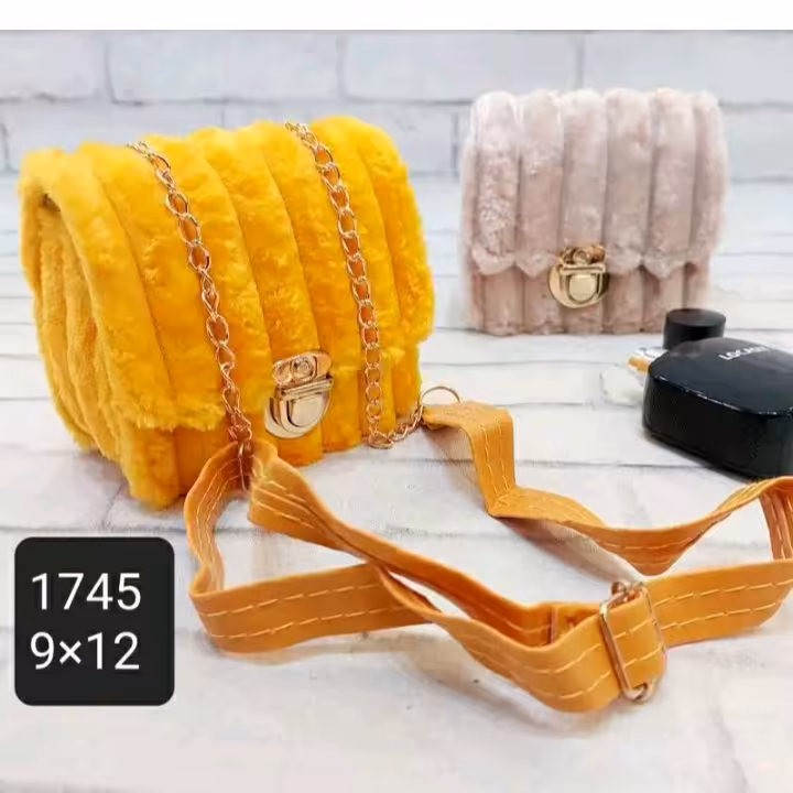 کیف دوشی خز دار  پشمی  مینی بگ بچگانه دخترانه