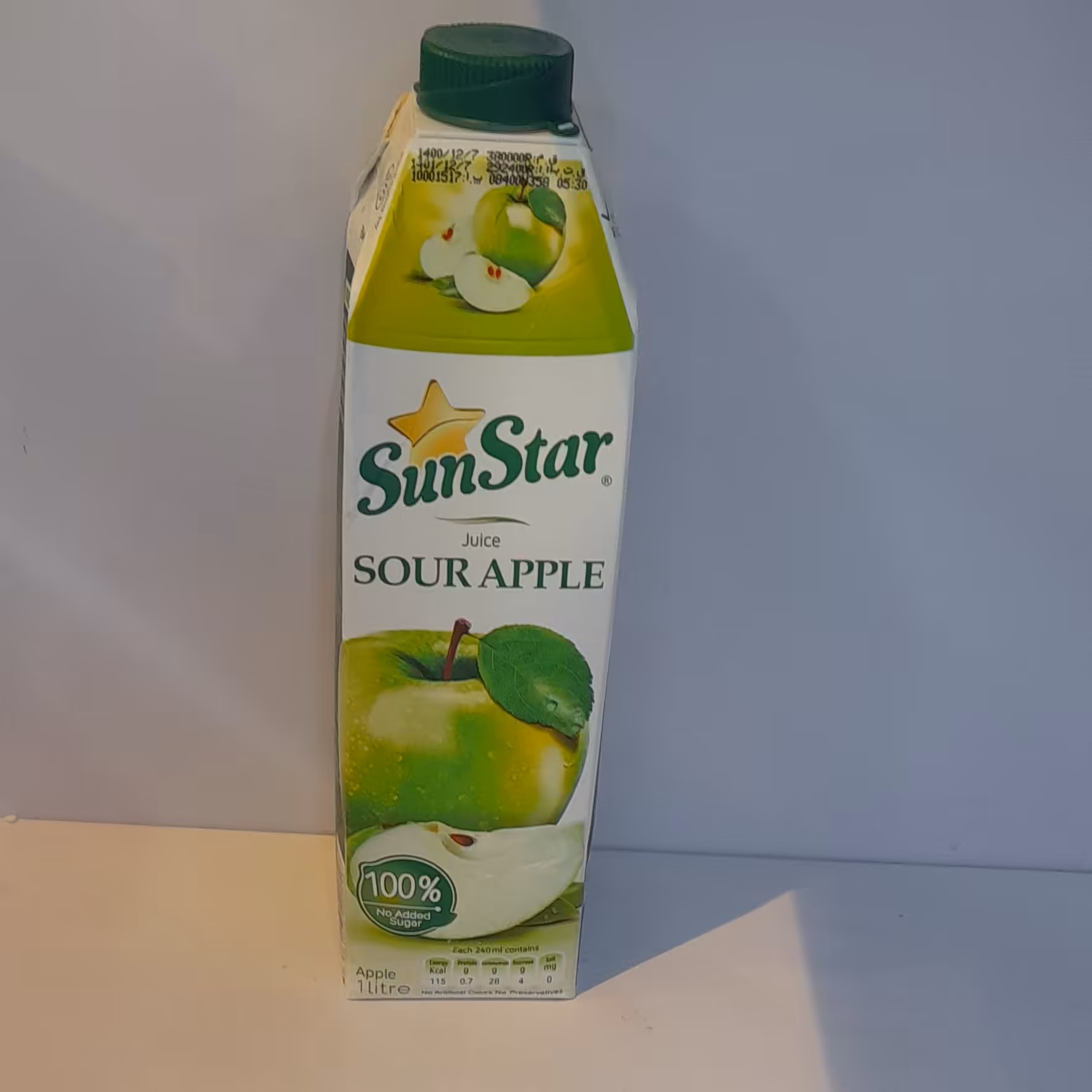 نوشیدنی سان استار با طعم سیب - 1000 میلی لیتری پاکتی تک عددی 