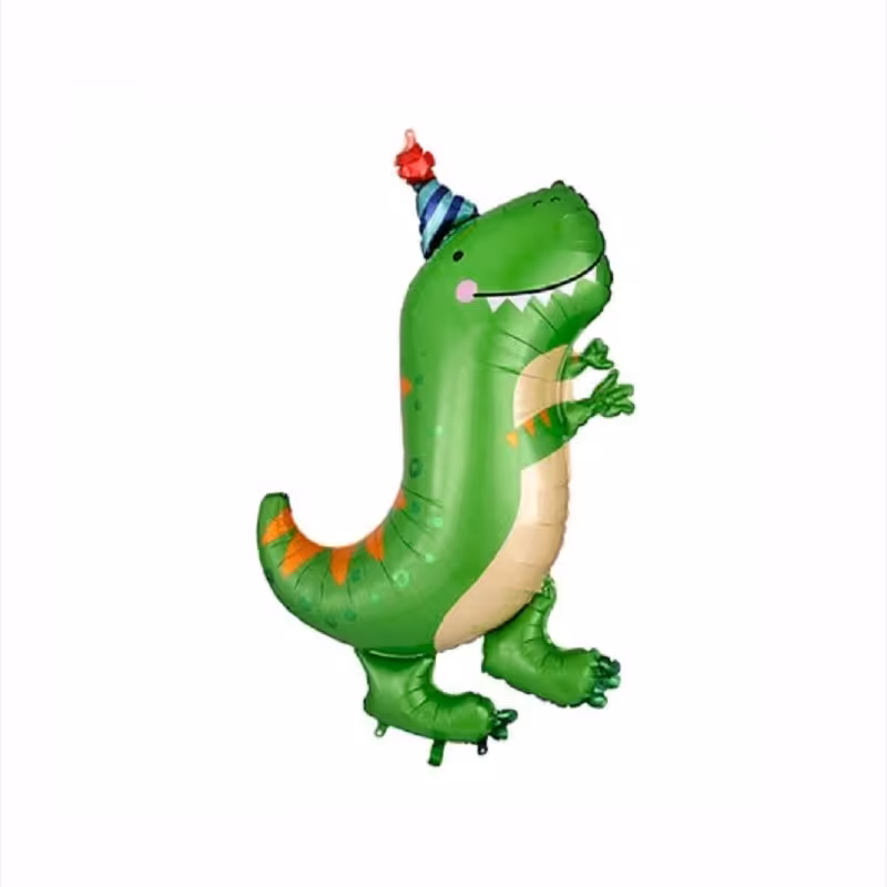 بادکنک فویلی دایناسور کلاه به سر