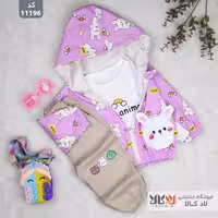 ست سه تیکه وارداتی پاییزه دخترانه رنگین کمان مناسب 2 تا 5 سال