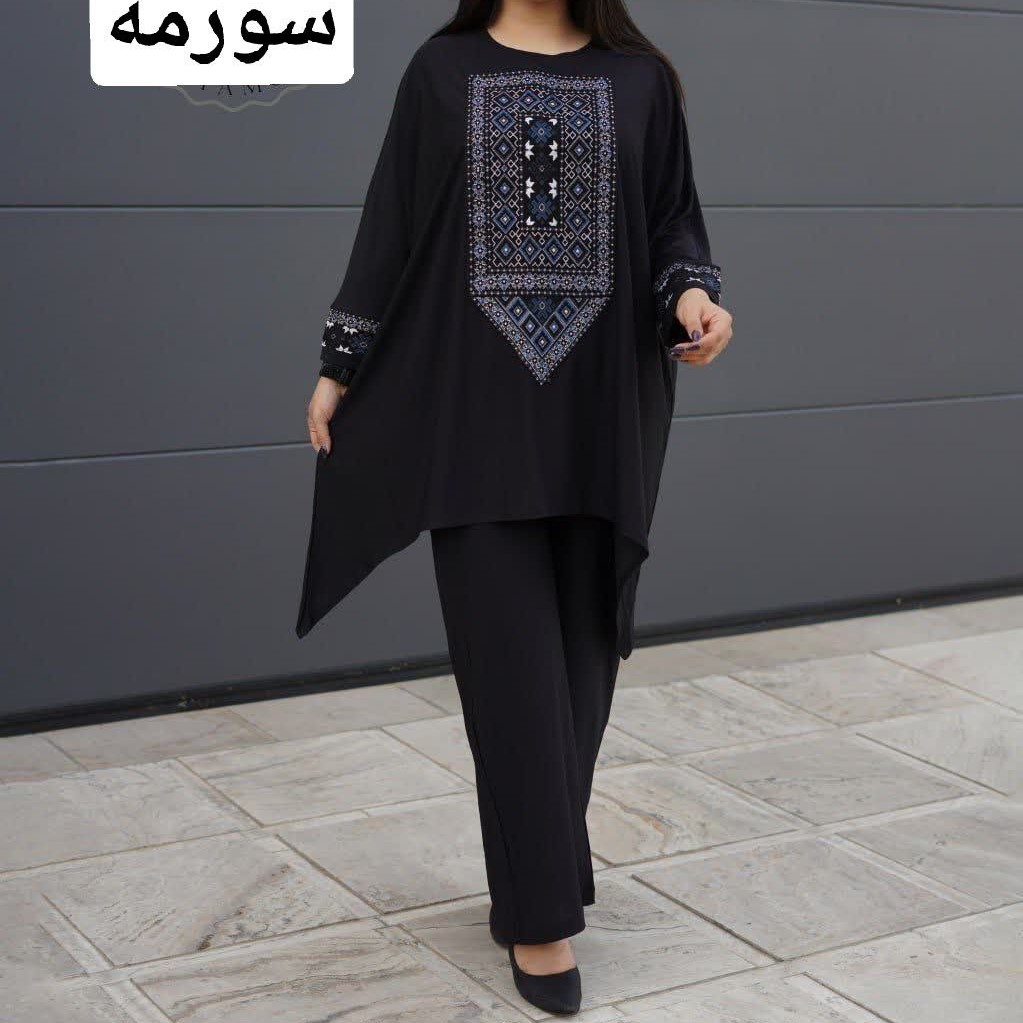 مانتو شلوار کرپ اسکاچی