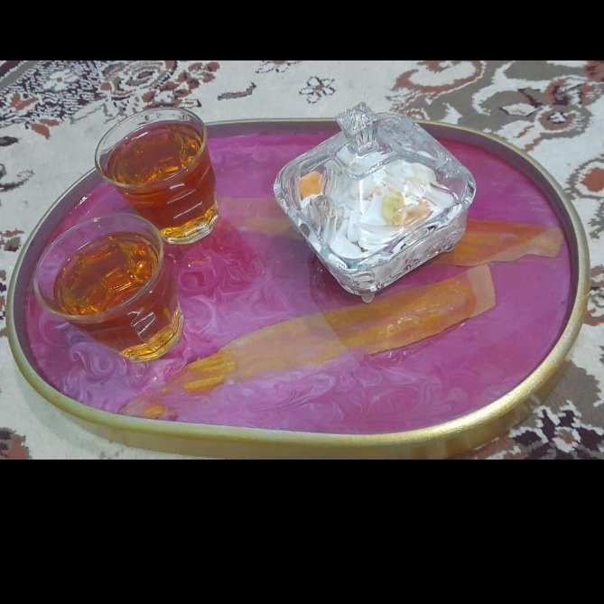 سینی چوب ورزین پذیرایی در مهمانی
