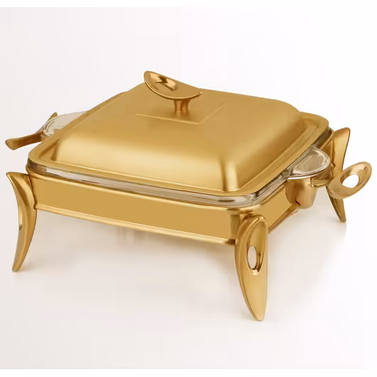 سوفله مربع متوسط تک استیل مدل لوپ (طلایی مات)