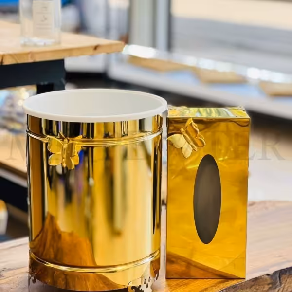 سطل و جا دستمال استیل