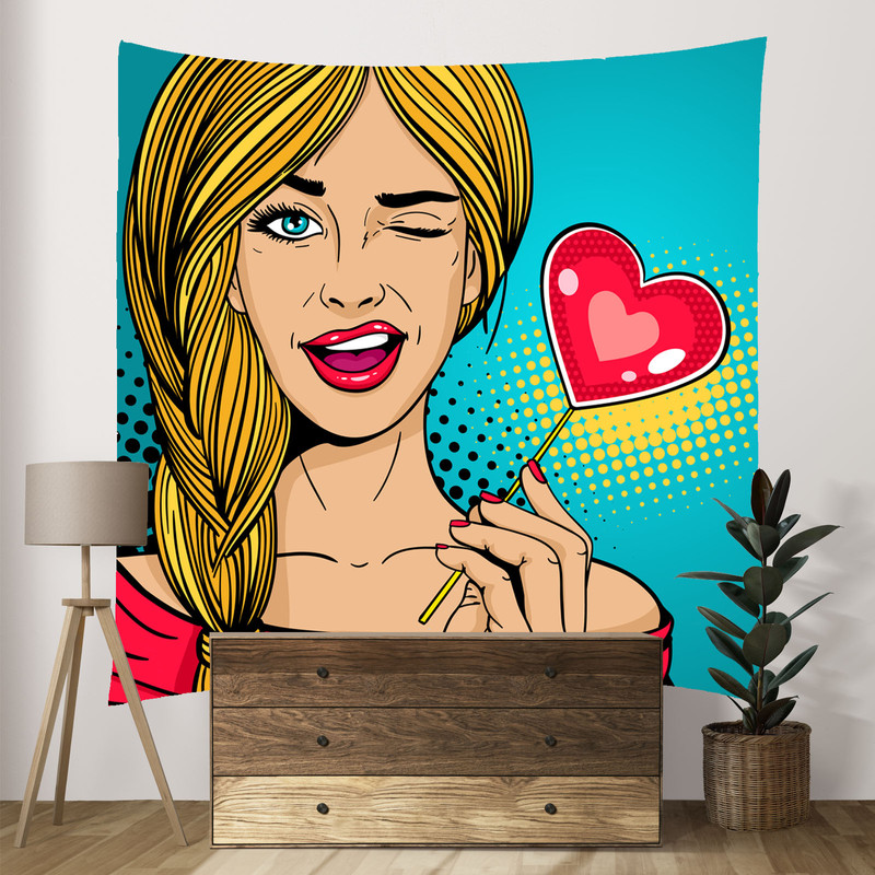 پوستر پارچه ای فیانی طرح بکدراپ WOW کد F18
