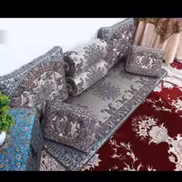 سرویس هفت تیکه پشتی ترمه  شاه نشین مدل تمام لمه 