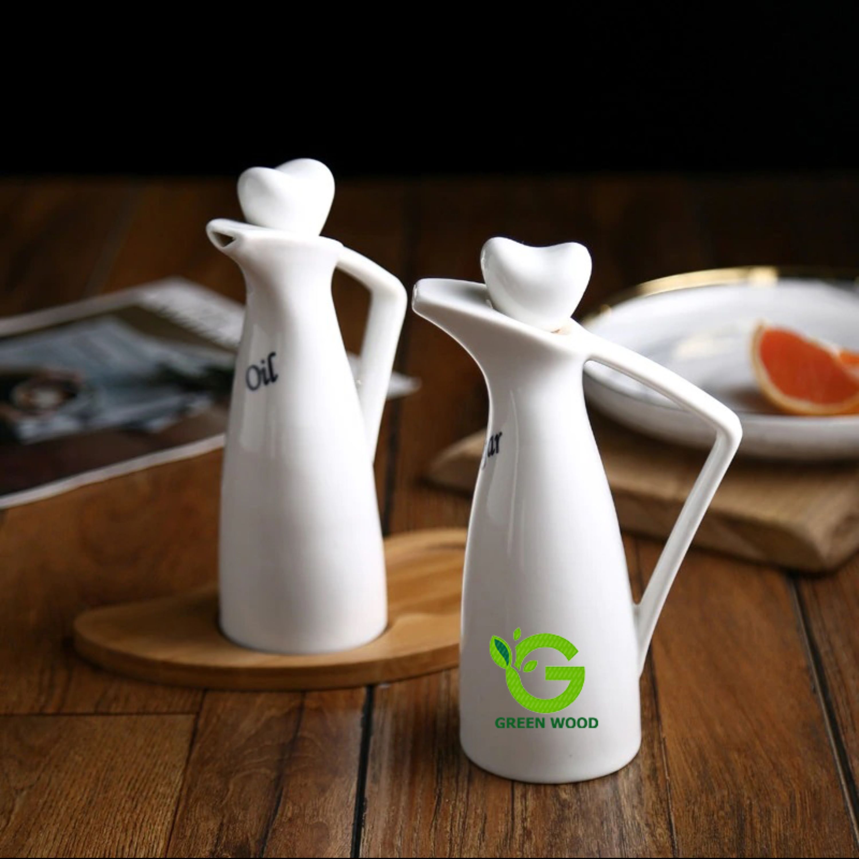 جای روغن (ظرف روغن و سرکه و آبلیمو) بامبو سرامیک مدل JA7082 کد Gw142601001