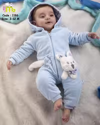 سرهمی مخمل عروسکی 1186 مهتا آبی