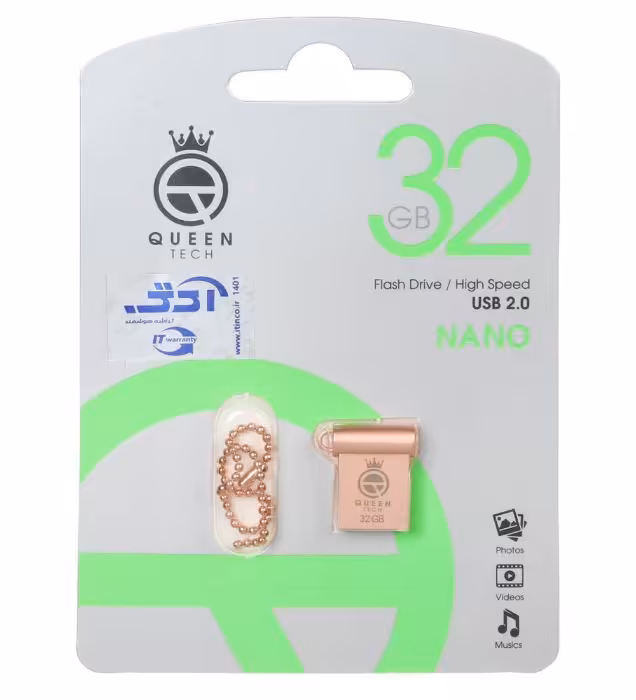 فلش مموری کوئین مدل tech-NANO USB 2.0 ظرفیت 32 گیگابایت