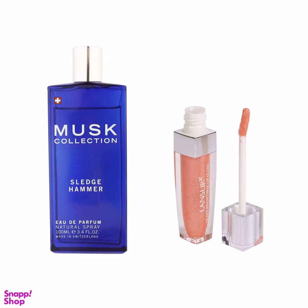 ادوپرفیوم مردانه استاویتا (Stavita) مدل Musk Sledge Hammer حجم 100 میلی‌لیتر + رژ لب مایع لانسور سری Glaze شماره 18