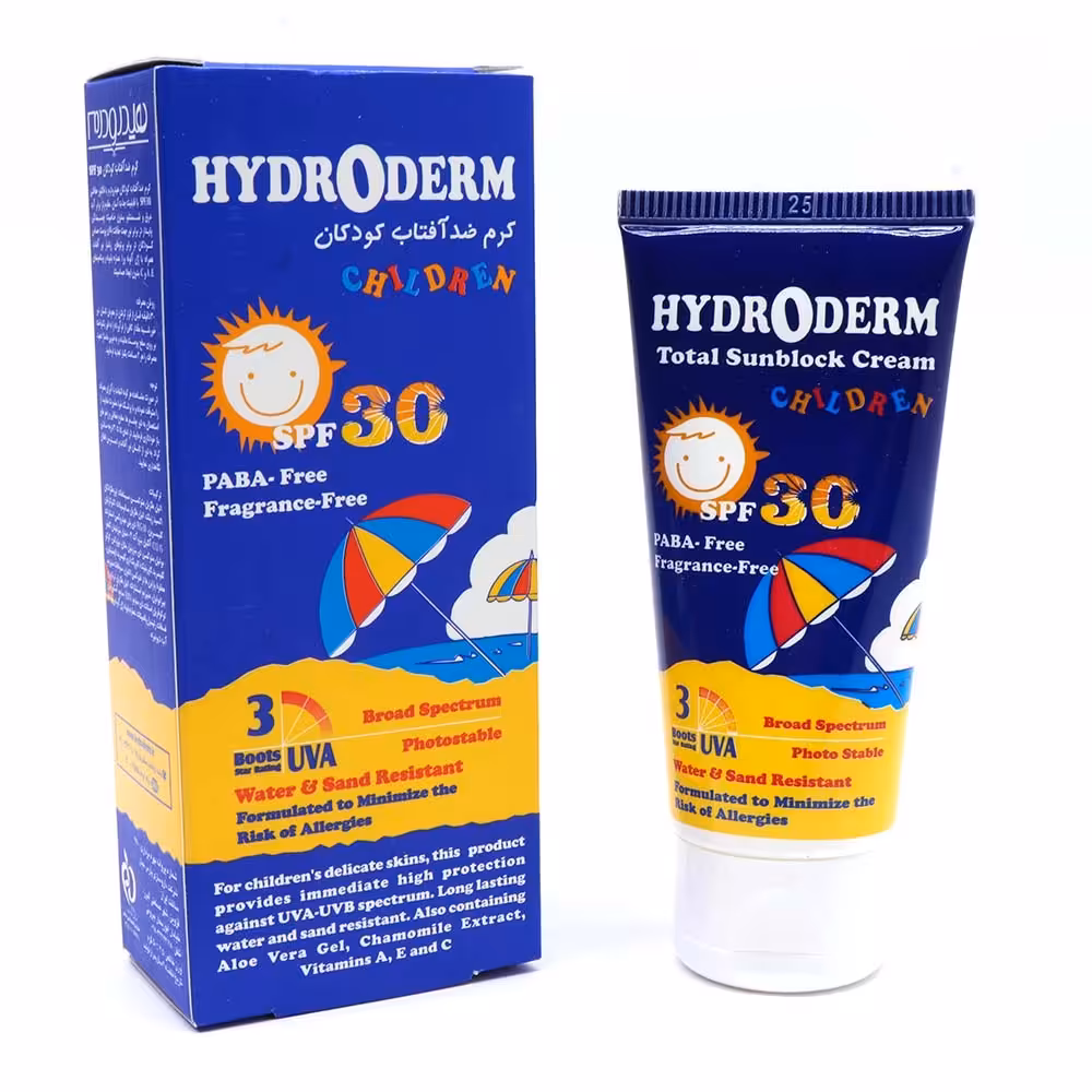 کرم ضد آفتاب کودکان spf30 هیدرودرم