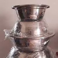 تشت 5تکه استیل سایز38و34و30و26و22