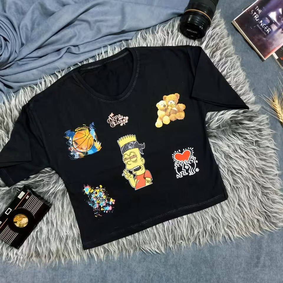 کد76 - کراپ دخترانه - کراپ مشکی دخترانه