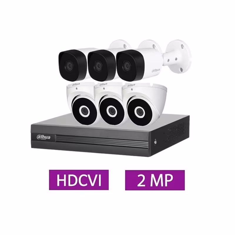 پکیج دوربین مدار بسته اقتصادی داهوا با 6 دوربین