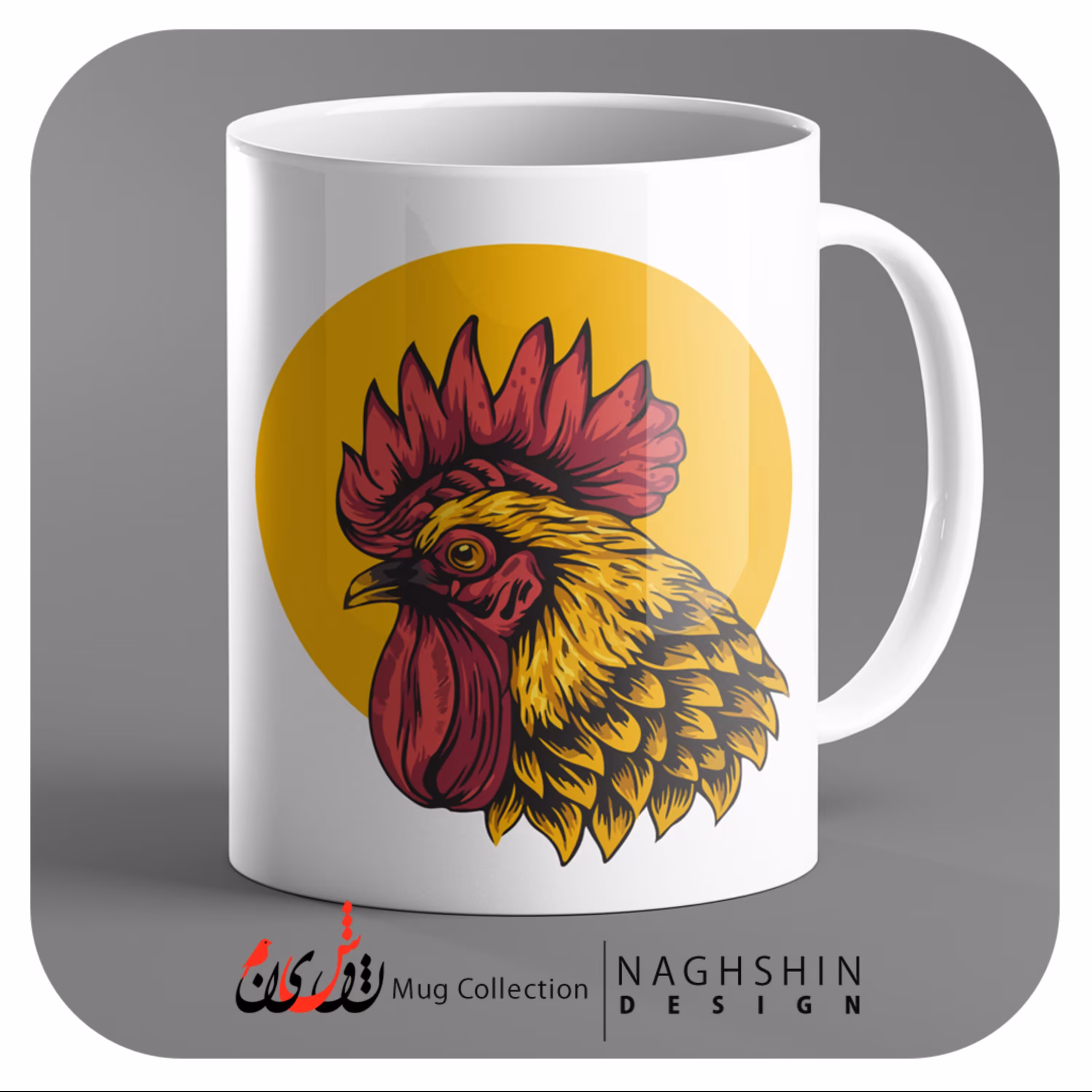 ماگ سرامیکی طرح خروس 2 - چاپ سابلیمیشن - کیفیت چاپ و بسته بندی عالی