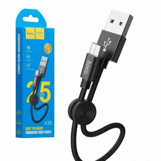 کابل اندروید پاوربانکی طول 25 سانت هوکو (hoco) مدل X35

