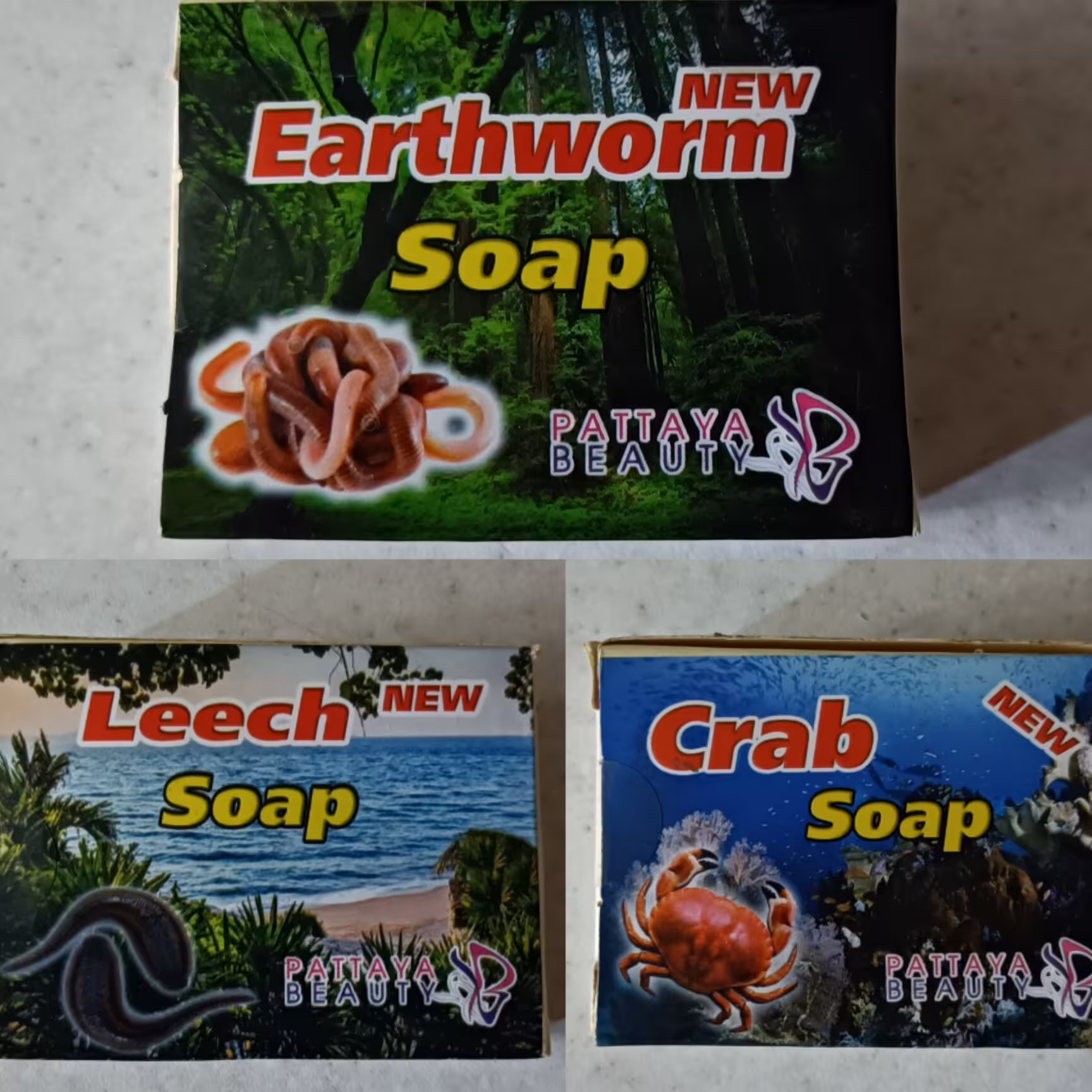 صابون های خرچنگ وکرم خاکی و زالو