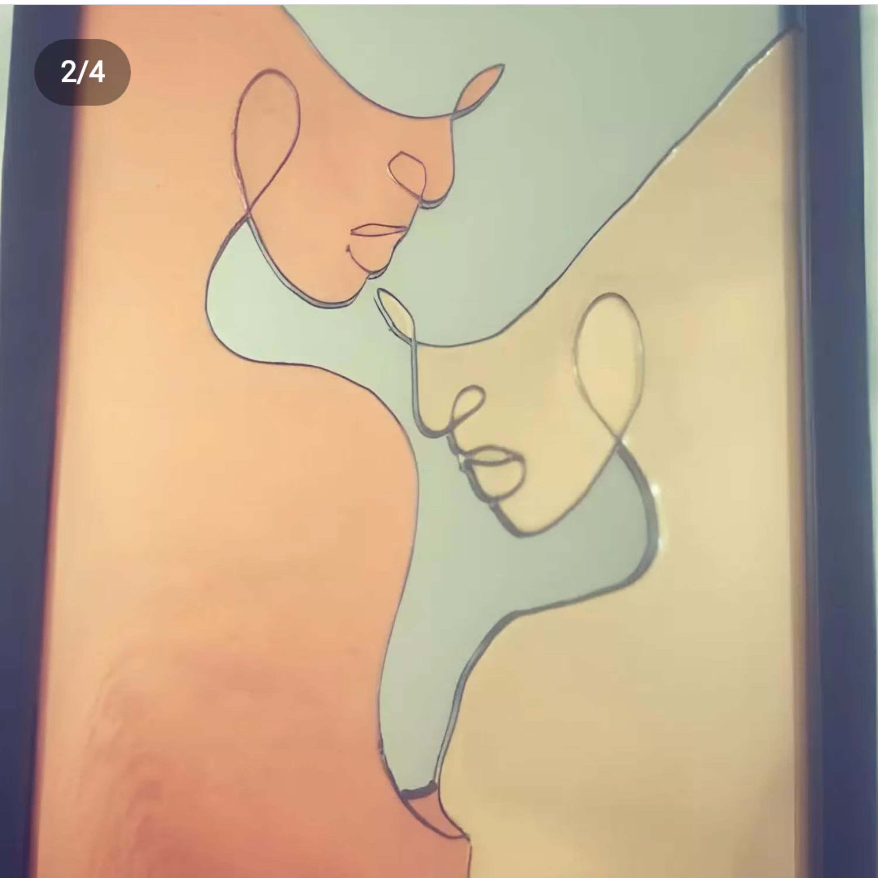 تابلو ویترای روی آینه