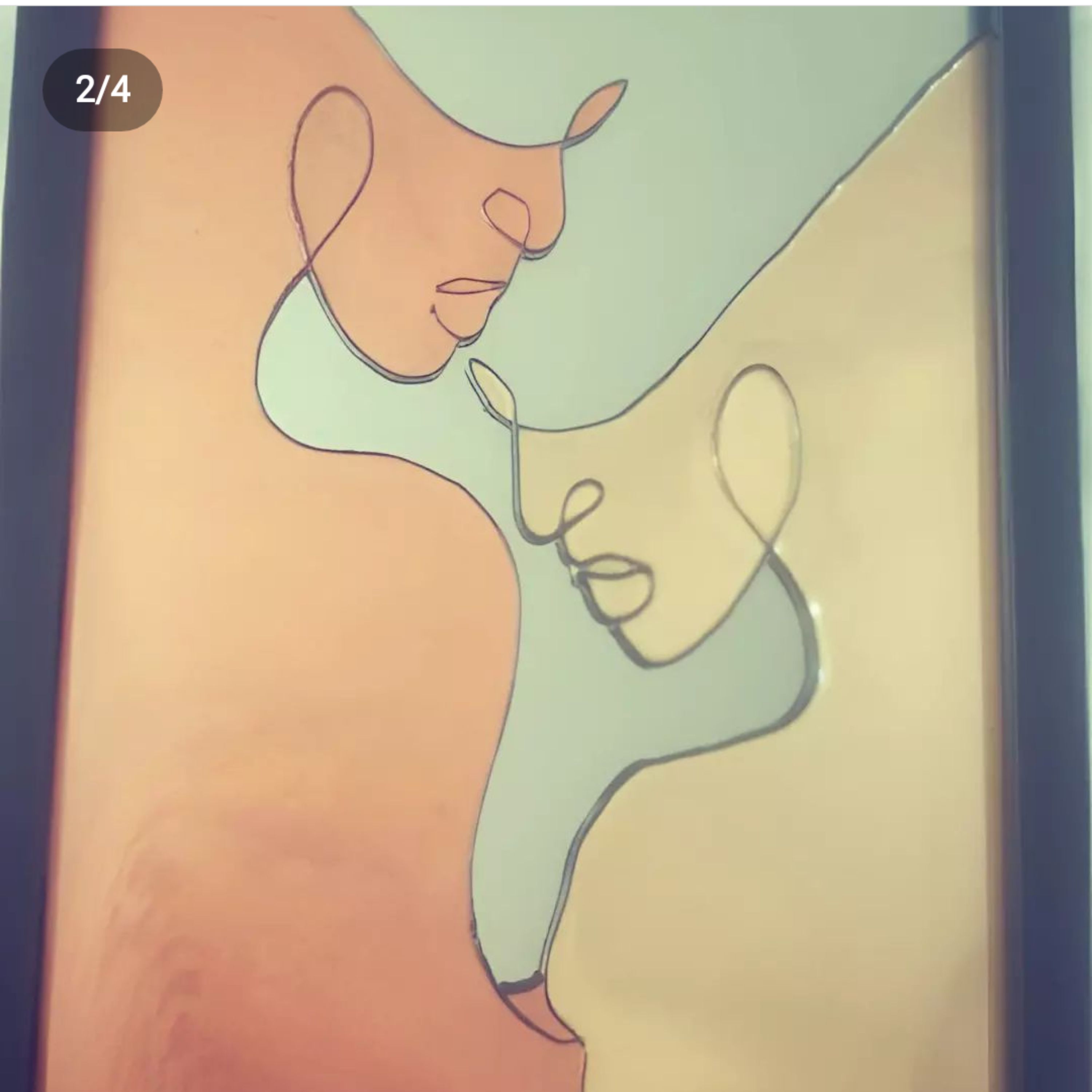 تابلو ویترای روی آینه