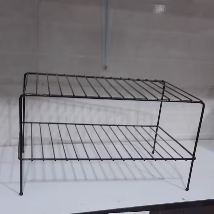 راف دوطبقه مشکی نظم دهنده کابینت نظم دهنده ظروف 