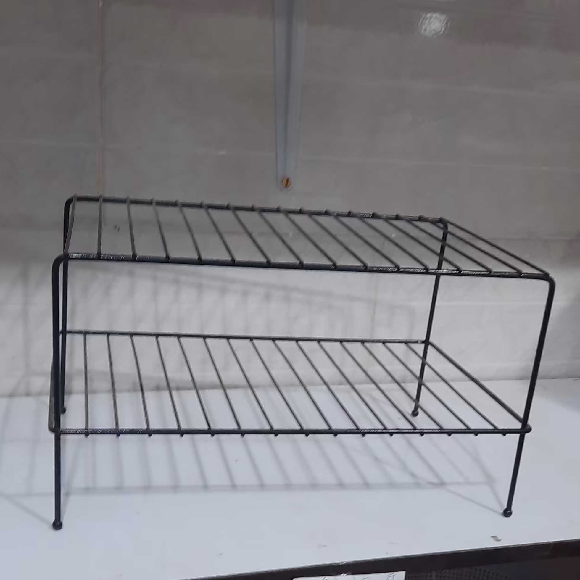 راف دوطبقه مشکی نظم دهنده کابینت نظم دهنده ظروف 