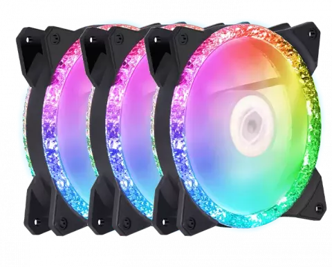 خرید پک 3 تایی فن کیس Coolermaster مدل MASTERFAN MF120 PRISMATIC