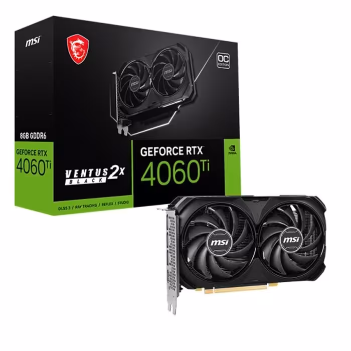 کارت گرافیک ام اس آی مدل Msi GeForce RTX 4060 Ti VENTUS 2X BLACK OC 8G