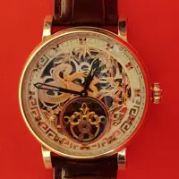 ساعت اتومات نبضی پتک فیلیپ موتور ژاپن  قهوای patek Philip 