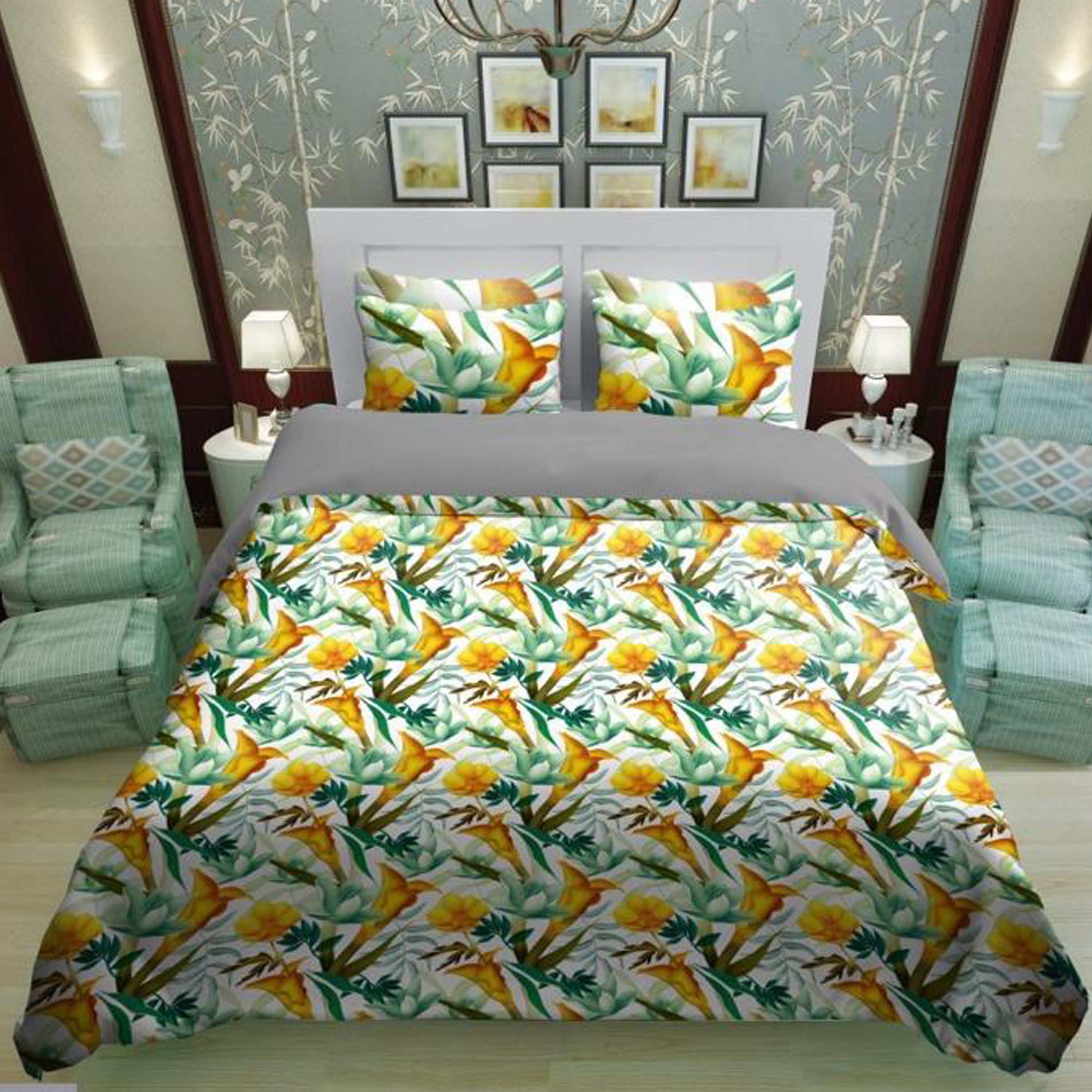سرویس روتختی 1 نفره تنسل چاپی برندترک لند (Turk Land) کد rs 539