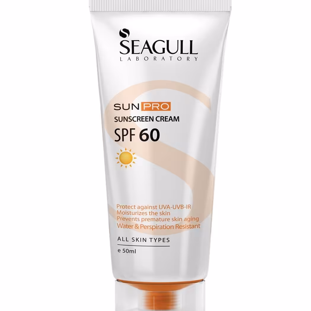 ضد آفتاب بی رنگ سی گل spf60  فاقد چربی 
