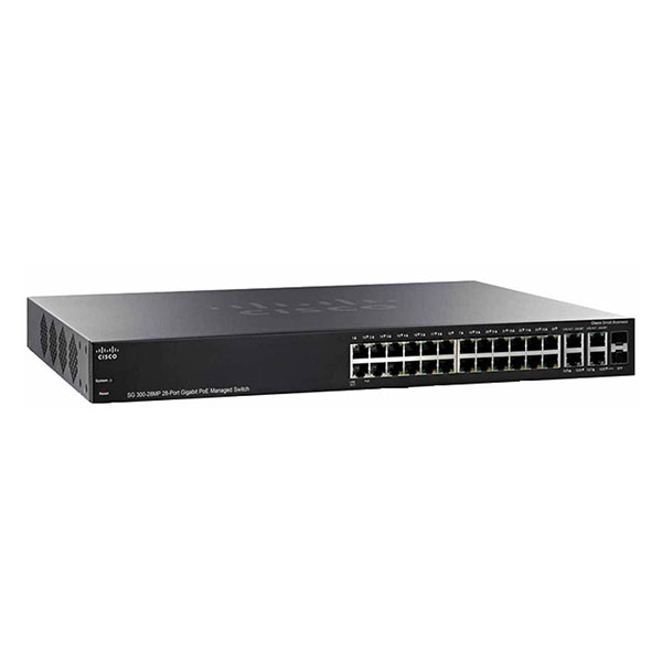 سوئیچ شبکه 28 پورت سیسکو مدل SG350-28MP - فروشگاه اینترنتی طیف سنتر