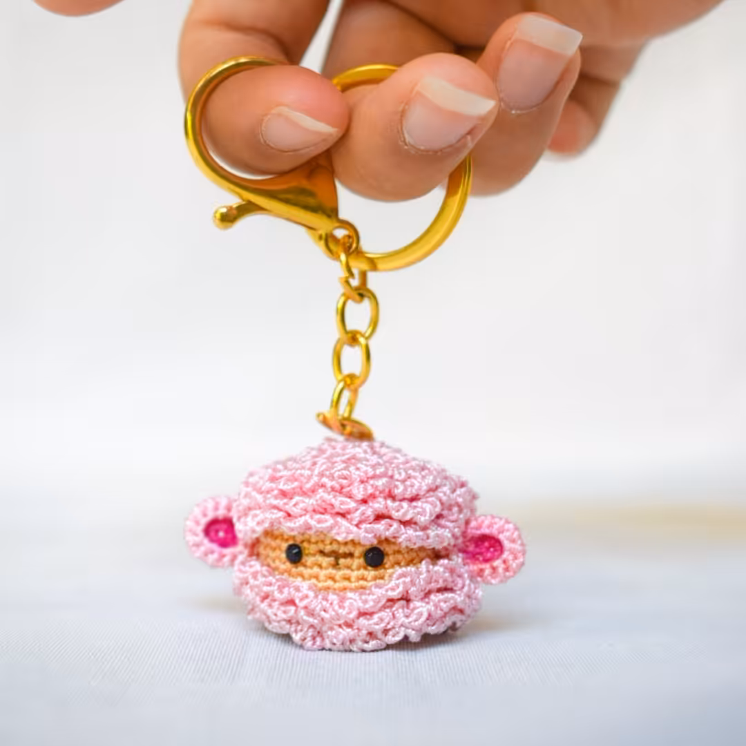 سرکلیدی بافتنی ببعی (با قفل برای اتصال به کیف)