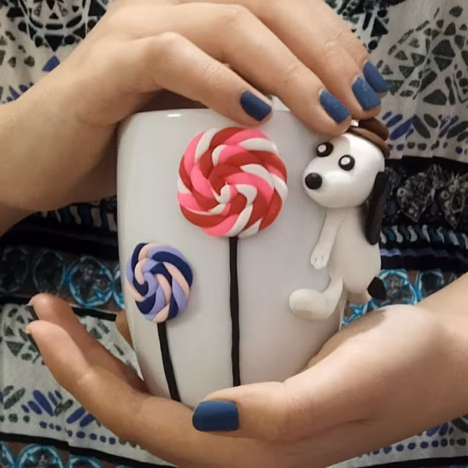 ماگ سرامیکی سگ  آبنباتی 