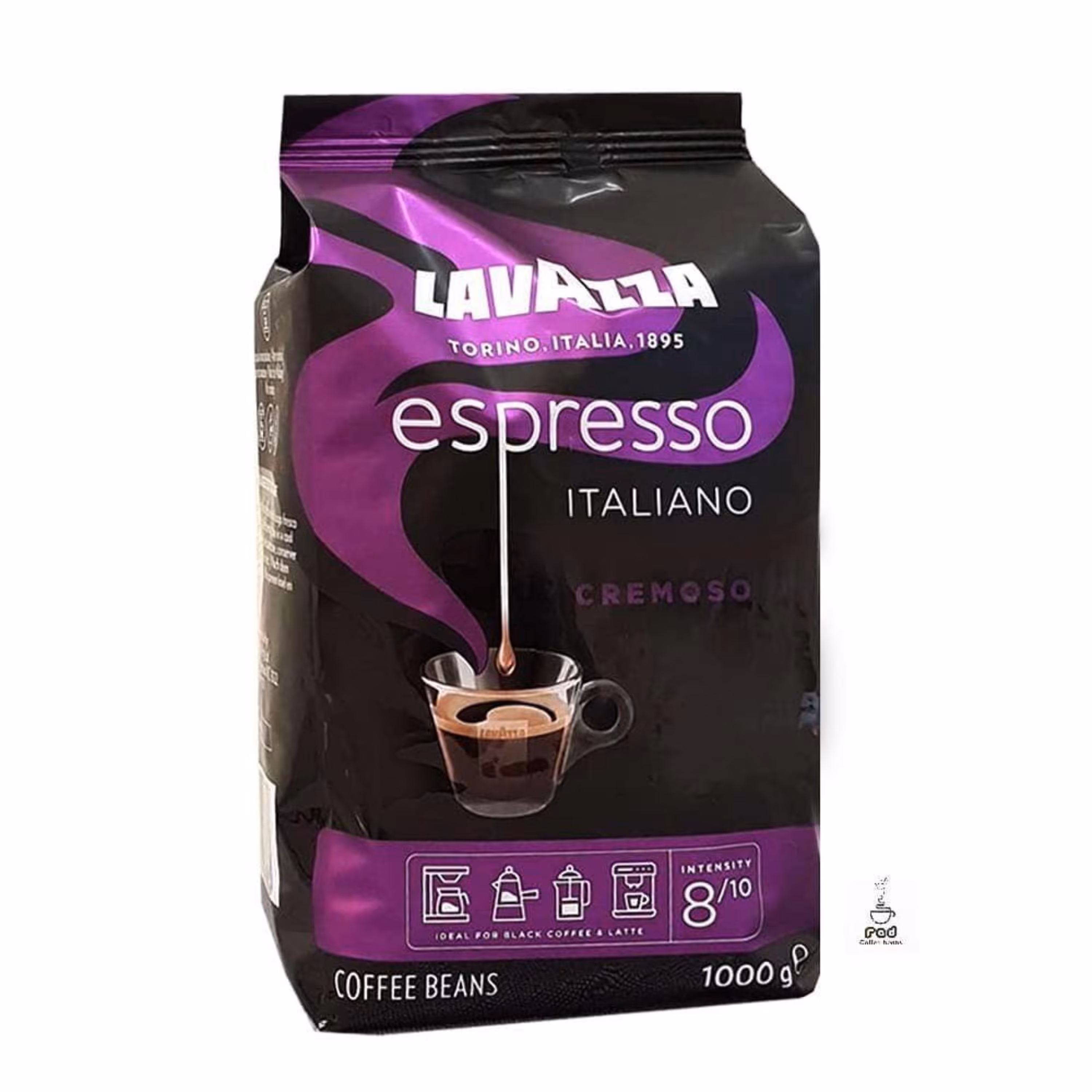 دانه قهوه اسپرسو لاوازا ایتالیانو کرموسو 1 کیلوگرم دانه قهوه اسپرسو لاوازا ایتال