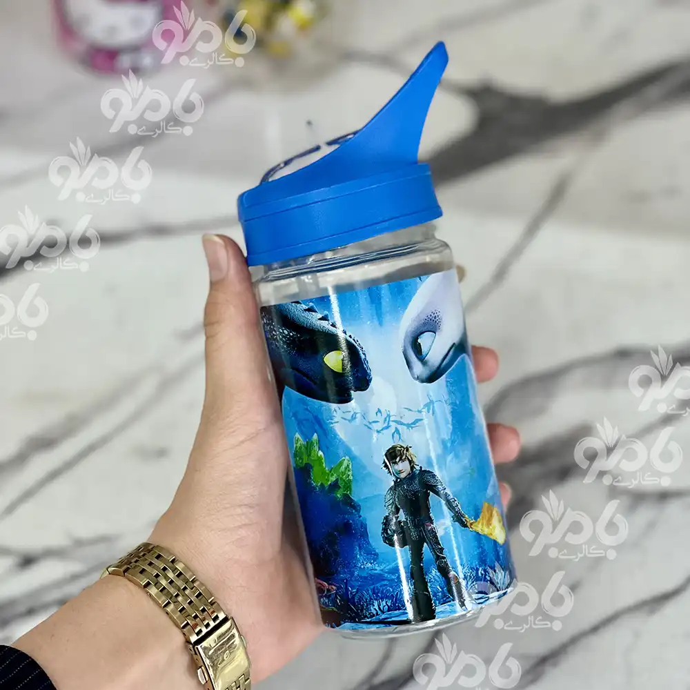 قمقمه نی دار چاپدار کودک