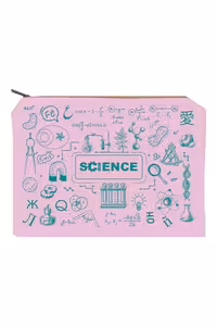زیپ کیف سایز A4 Science صورتی دات نوت