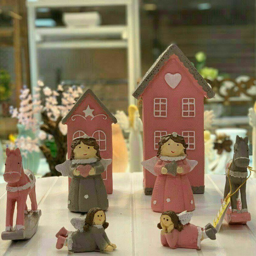 مجسمه کلبه وفرشته 8تیکه باارسال رایگان