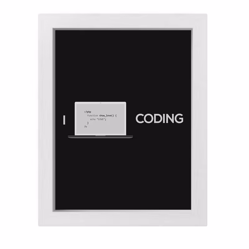 تابلو 20 در 30 طرح برنامه نویسی مدل I Love Coding 