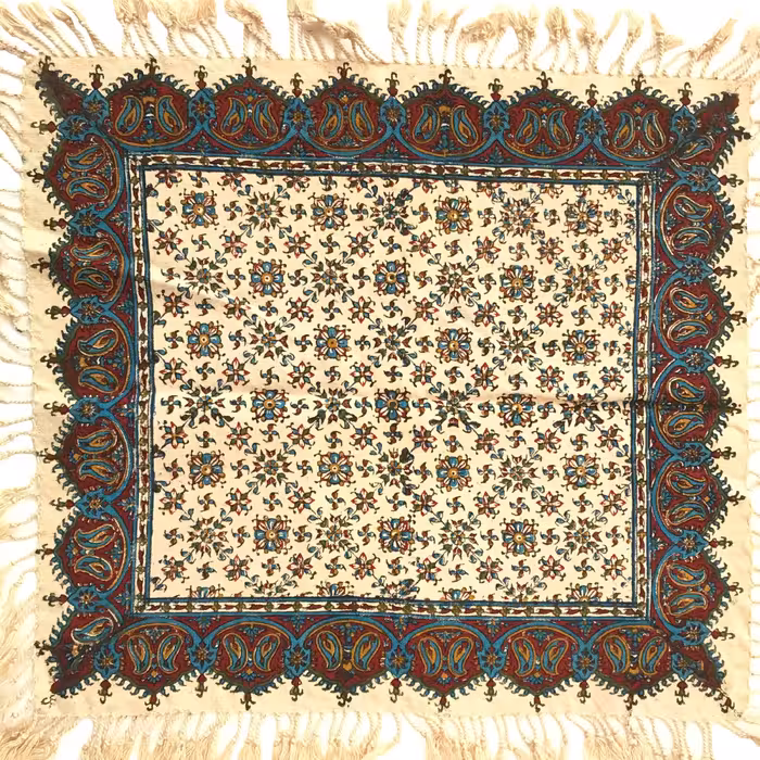 رومیزی قلمکار طرح خاری سایز 40 سانتی