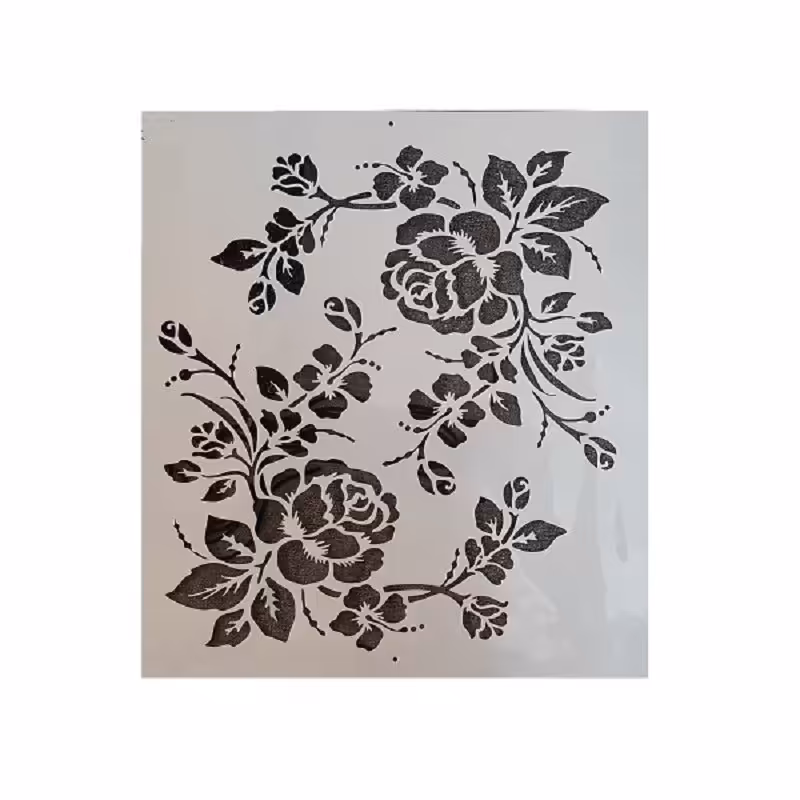 شابلون و استنسیل کیک طرح گل رز